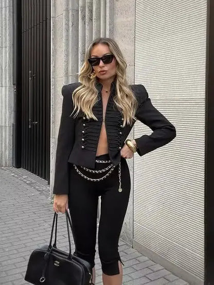 Women's Jackets Autumn 2026 New Fashion Retro Slim Short Elegant Warm Jackets Women's Street Chic Youth Travel Holiday Coats