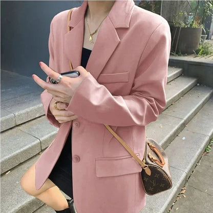 Women's Slim Fit Long Sleeve Blazer Elegant Office Blazer Casual Korean Fashion Street Trend Spring Autumn New