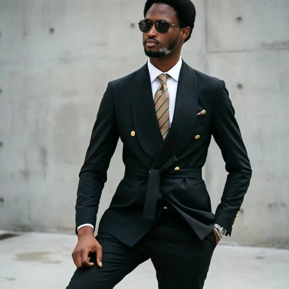 Costumes de mariage pour hommes, croisé, style décontracté moderne, costume vert élégant, smoking formel pour entretien de bureau, 2 pièces, sur mesure