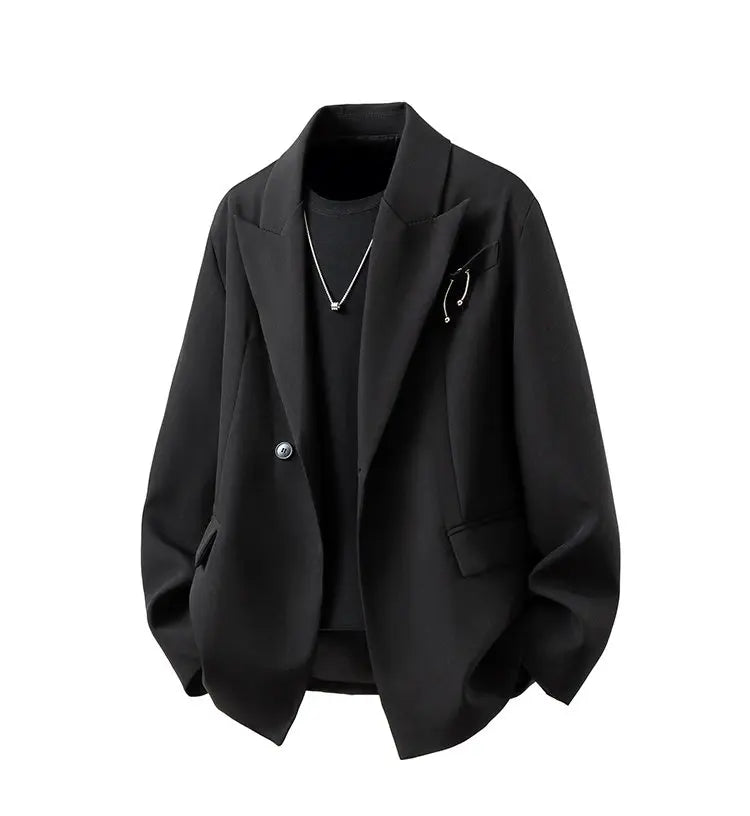Japanese Uniform Luxury Man Clothing Yamamoto Style Blazer Cool Loose Streetwear Veste Costumes Homme Noir Mens Suits Jacket