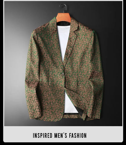 Luxury Retro Suit Jacket for Men Fashion Casual Business Formal Jackets Social Streetwear Office Blazers Men's Clothing M-4XL