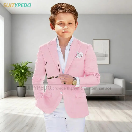 Fashion Party Boys Elegant Sets Graduation Ceremony Child Formal Blazer Pants Outfits Homecoming Custom Classic Suit 2 Pieces