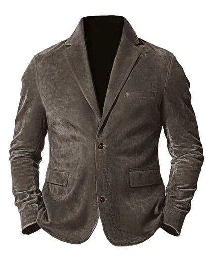 Men's Faux Suede Jackets Casual Retro Formal Coats for Men Fashion Slim Fit Jacket Comfortable Commuter Clothing