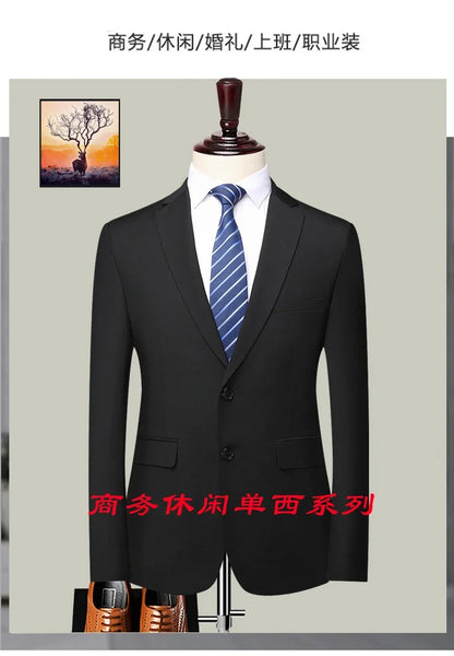 2026 Blazer Men Fashion Gentleman Business Outdoor Korean Version Travel Wedding Trend British Style Is Decorated Body Casual