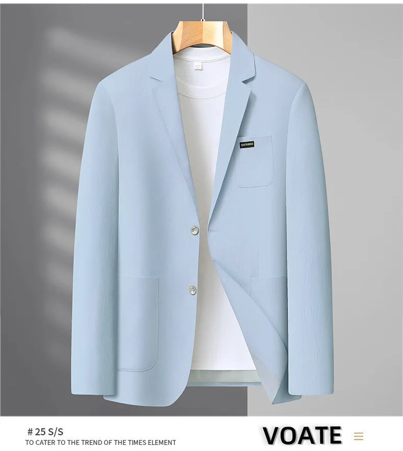 2026 Spring/Summer New High-End Suit Jacket Men's Lightweight Soft and Breathable Fashion Business Casual Jacket Top