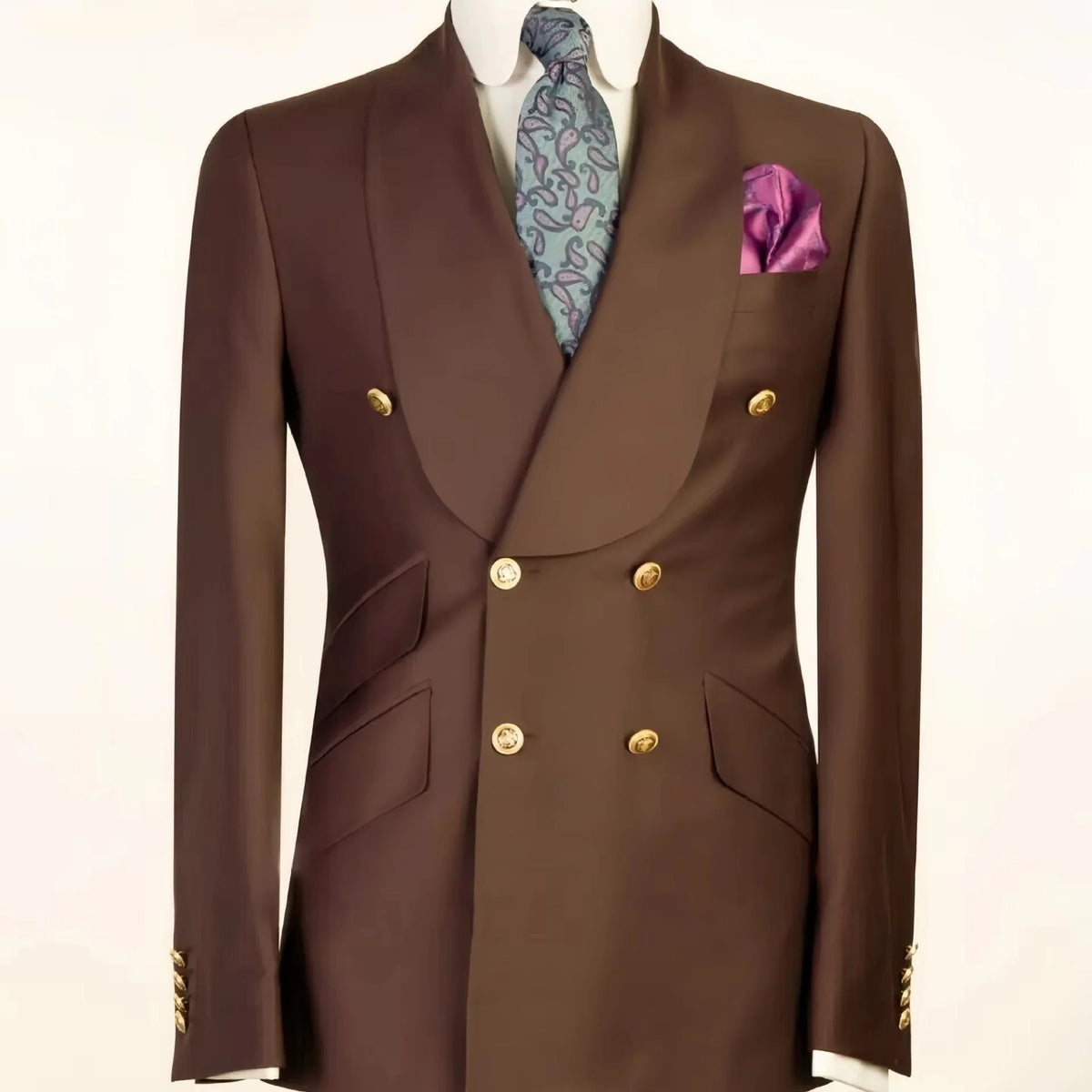 Formal Smoking Jacket for Men Double Breasted Shawl Lapel Slim Fit Suit Blazer for Prom Party 1 Piece Wedding Business Coat