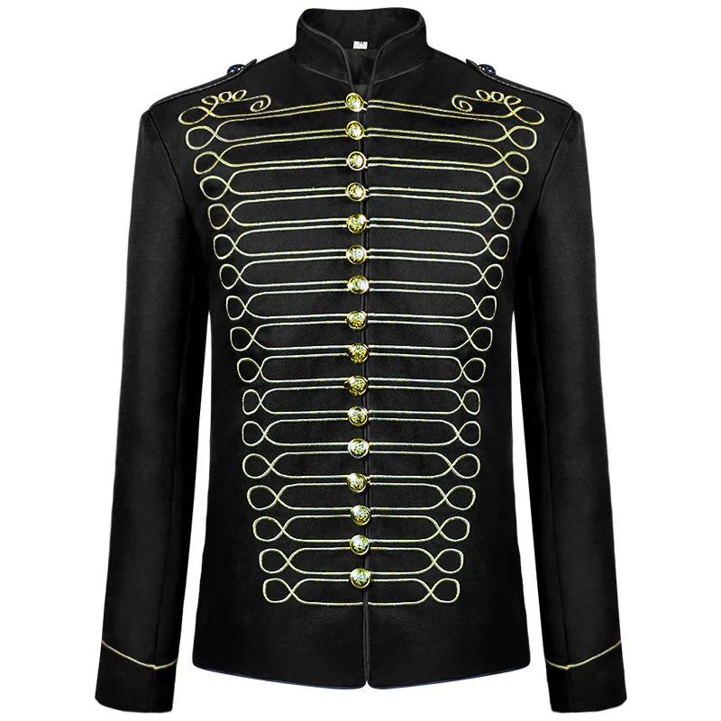 Blazer - Men's Medieval Revival Banquet Formal Wear Studio Wedding Performance Costume Drummer Costume Halloween Fashion Casual