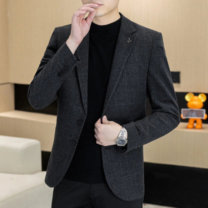 Autumn and Winter New Men's Suits, Two-Button Single-Breasted Jackets, Men's Casual Business Wear, Formal Wear, and Men's Suits