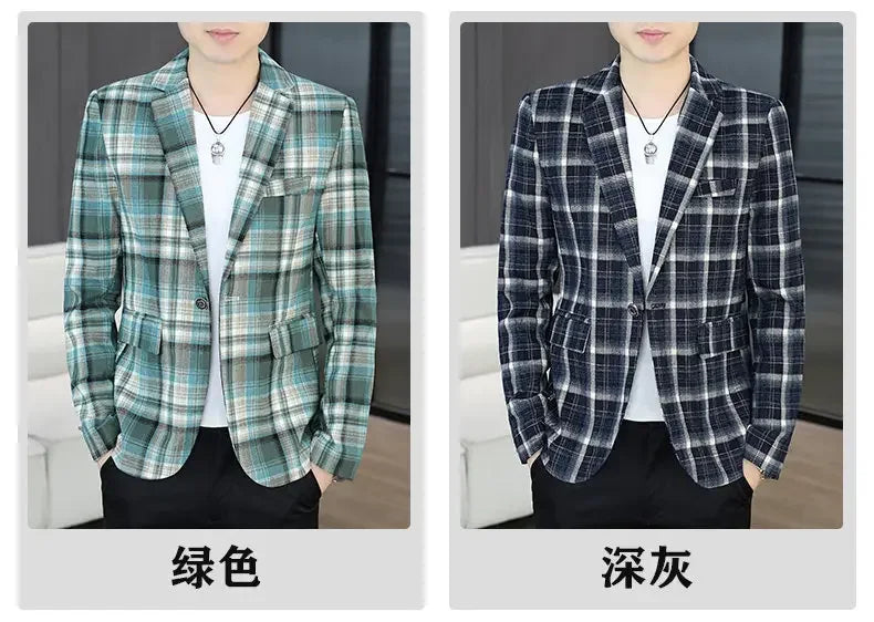 Blazer Men's Fashion Business Gentleman Groom Professional Gentleman Form-fitting Versatile Casual Formal Wear High-end Blazer