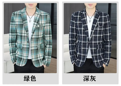 Blazer Men's Fashion Business Gentleman Groom Professional Gentleman Form-fitting Versatile Casual Formal Wear High-end Blazer