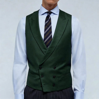 Men Vest Double Breasted Lapel Waistcoat for Wedding & Formal Occasions – Multi-Color