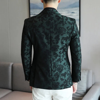 Men's Casual Suit Top - 2025 Spring S-5XL High-Quality Fashion Handsome Trend Business Boutique Wedding Dance West Coat