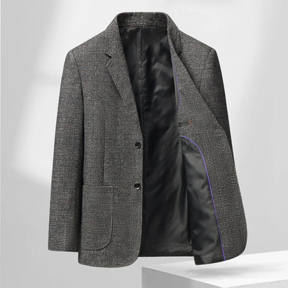 Blazer Autumn and Winter Men's Fashion Business Outdoor Travel Checkered Wedding Youth Slimming Casual High Formal Wear Blazer