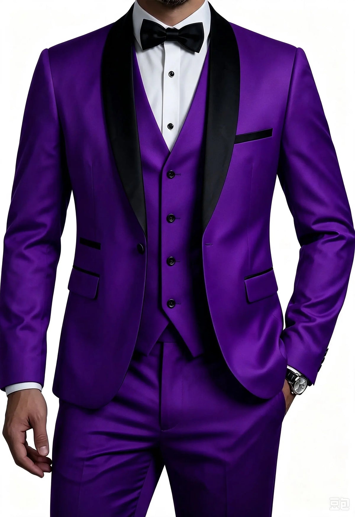 Ensemble de Costume Homme Manteau Gilet Pantalon / Affaires Garçons d'Honneur Mariage Robe Formelle Blazer Pantalon