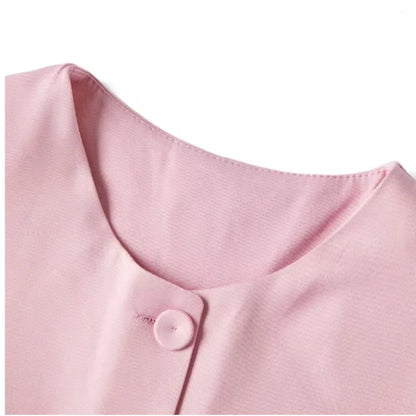 Women’s Vest Button Waistcoat Outwear Sleeveless Round Neck Solid Color Slim Fit Tops Chic  Casual Suit Vest Tops