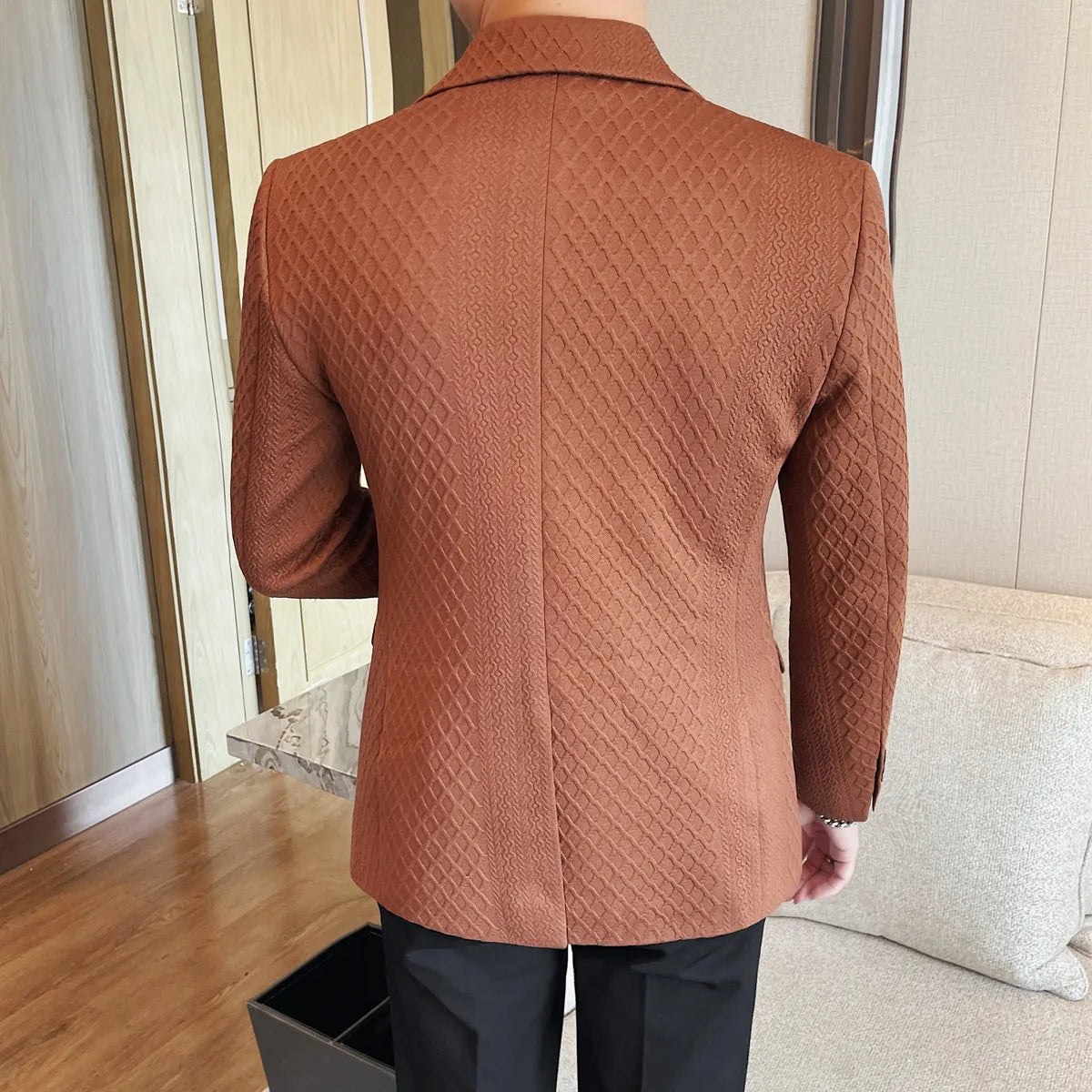 Autumn Winter Single Breasted Wedding Suit Jacket for Men Business Casual Slim Fit Blazers Banquet Party Social Suit Jackets