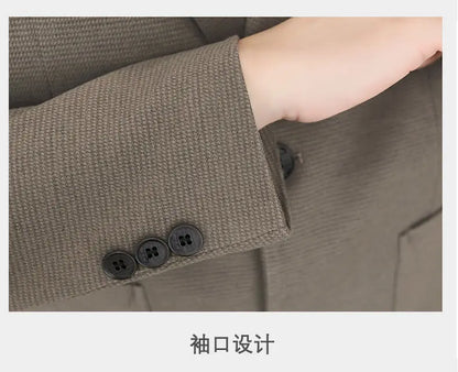 Blazer Men Business Gentleman Leisure Korean Wedding Fashion Trend, Slimming, Versatile, High-end Casual, High-end Woolen Blazer