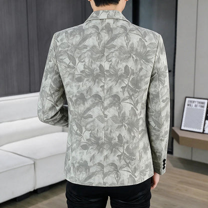 Men's Casual Slim Fit Single-Breasted Blazer for Business and Smart Casual Wear