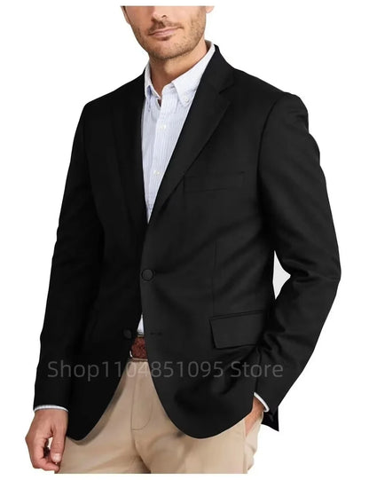New Arrival Luxury Men Blazer Fashion Wedding Suits Blazers Male Notch Lapel Jacket Business Casual Solid Color Long Sleeve Top