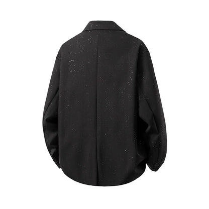 Luxury Man Clothing Glitter Jasje Mannen Suits Sequin Jacket Loose Black Gypsophila Designer Blazers Para Hombres Man Streetwear
