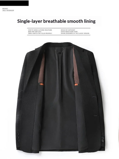 Blazer Men Fashionable Business Outdoor Travel Youth Campus Wedding Versatile Gentleman Host Slim-fit Casual Korean Style Blazer