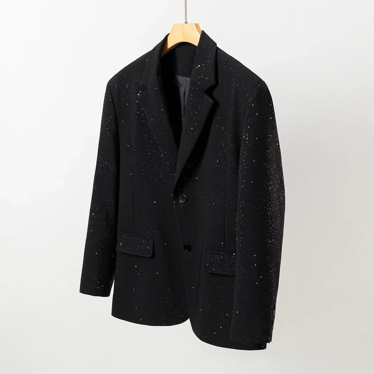 Luxury Man Clothing Glitter Jasje Mannen Suits Sequin Jacket Loose Black Gypsophila Designer Blazers Para Hombres Man Streetwear