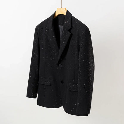 Luxury Man Clothing Glitter Jasje Mannen Suits Sequin Jacket Loose Black Gypsophila Designer Blazers Para Hombres Man Streetwear