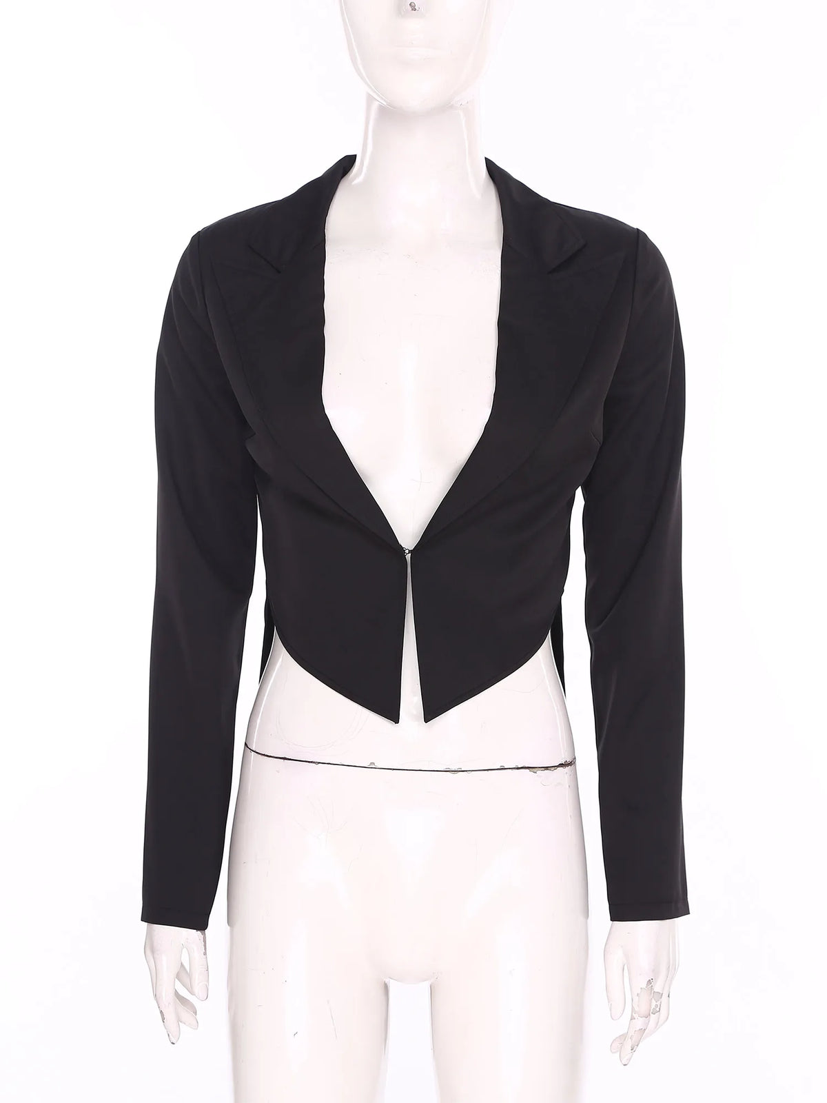 Womens Tailcoat Blazer Vintage Swallowtail Jacket Lapel Tuxedo Coat Outerwear for Nightclub Cocktails Waitress Cosplay Costume