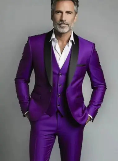Veste Gilet Pantalon Couleur Unie Costume Homme Formel Business Bureau Marié Mariage Fête Blazer Gilet Pantalon Smoking