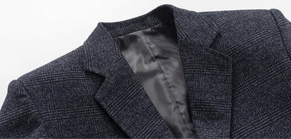 Men's Retro Plaid Suit 2025 High Quality Spring Autumn Leisure Fashion Handsome Business Ironing Top Coat