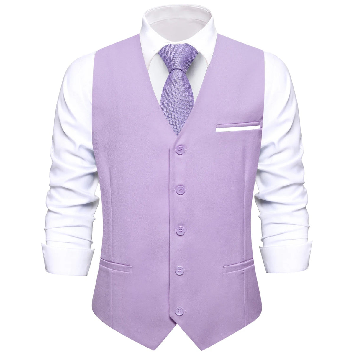 Men's Vest Set — Floral Paisley Waistcoat with Necktie, Pocket Square & Cufflinks for Weddings & Formal Events