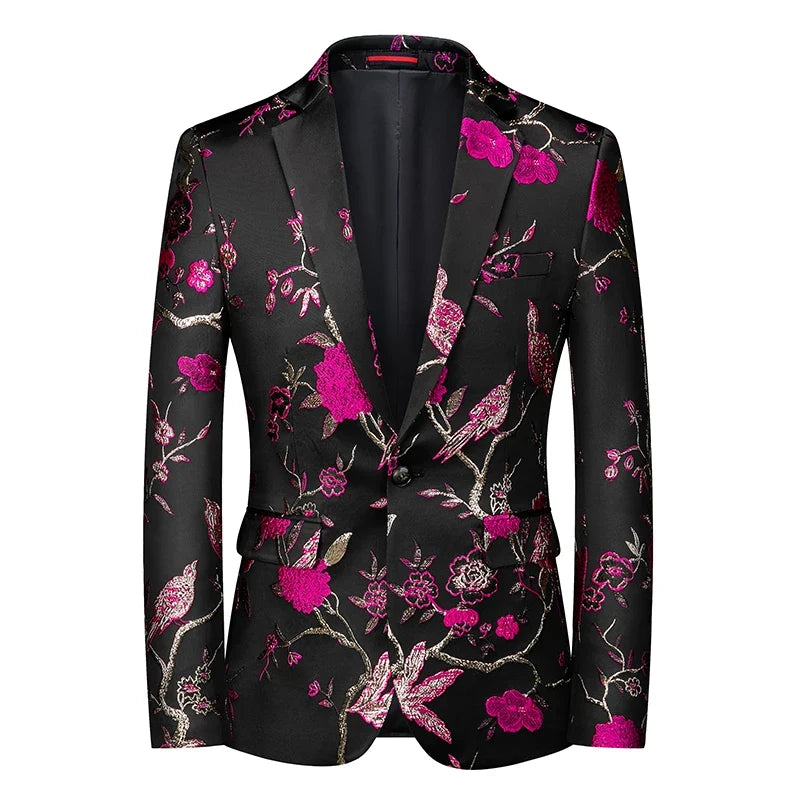 High Quality Men Fashion Handsome Fashion Suit Personality Stage Performance Banquet Business Casual Small Suit  Blazer Mujer