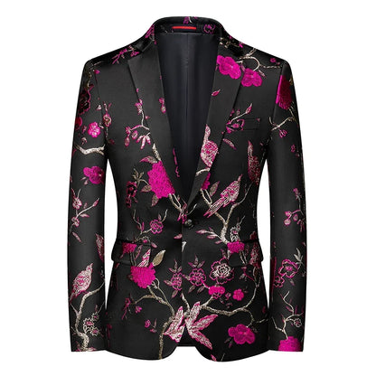 High Quality Men Fashion Handsome Fashion Suit Personality Stage Performance Banquet Business Casual Small Suit  Blazer Mujer