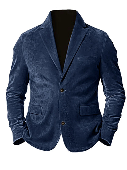 Men's Faux Suede Jackets Casual Retro Formal Coats for Men Fashion Slim Fit Jacket Comfortable Commuter Clothing