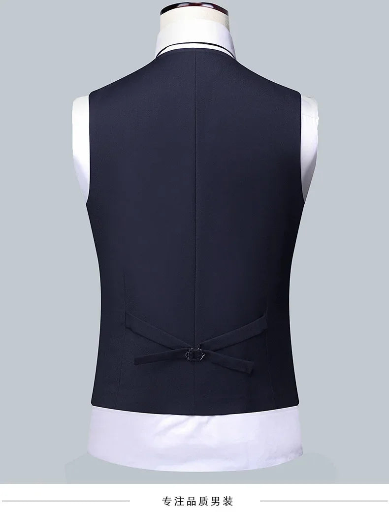 Men's Formal Business Suit – Blazer, Vest & Trousers 2 or 3 Piece Set