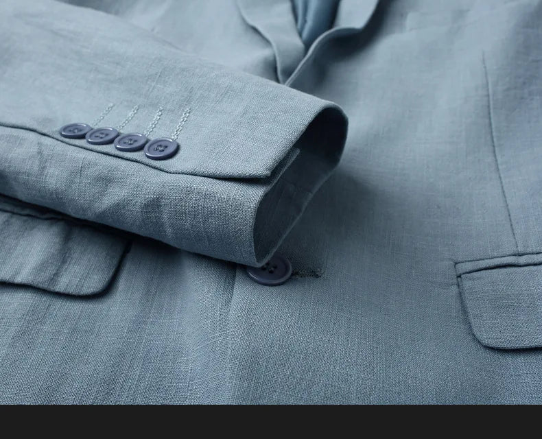 Blazer: A Fashionable Outdoor Men's Travel Gentleman's Versatile Solid-color Trend Leader for Casual and Breathable Wear. Blazer