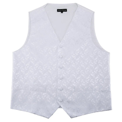Men's Vest Paisley V-Neck Single Breasted Formal Waistcoat for Wedding Business Party
