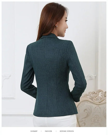 Fashion Women Blazers Jackets Work 2025 Office Lady Suit Slim Single Breasted Business Female Blazer Coats Formal Veste Femme