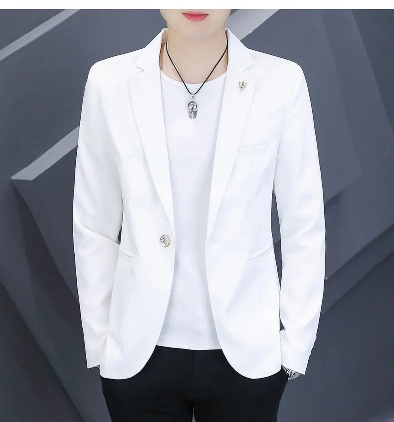 Blazer Men's Fashion Outdoor Travel Gentleman Wedding Slimming Business Versatile Trendy Casual Korean-style Formal Wear Blazer