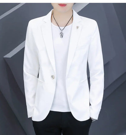 Blazer Men's Fashion Outdoor Travel Gentleman Wedding Slimming Business Versatile Trendy Casual Korean-style Formal Wear Blazer