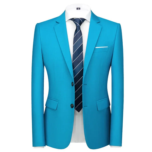 Men's Slim Fit Wedding Blazer – 16 Colors, Single Breasted, Formal Style, Sizes M–6XL