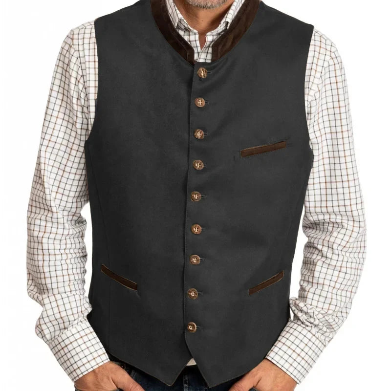Men's Vest Single Breasted Formal Waistcoat for Wedding Banquet and Business
