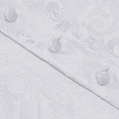 Men's Suit Vest Set – Floral Waistcoat with Tie, Hanky & Cufflinks for Weddings & Formal Events