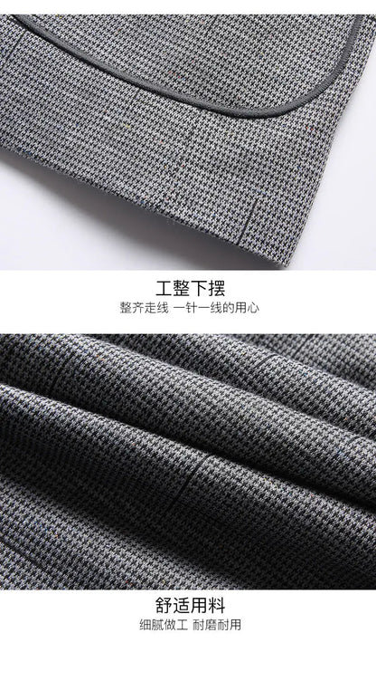 Blazer's New Men's Fashionable Business Wedding Banquet Casual Hosting Dress Showcases A High-end Middle-aged Gentleman Blazer