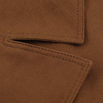2026 Vintage Fashion Brown Sleeveless Trench Vest Lapel Collar Belted Waist Drawstring Sleeveless Waistcoat With Pockets