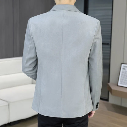 Blazer Men's Fashion Business Gentleman Groom Professional Gentleman Form-fitting Versatile Casual Formal Wear High-end Blazer