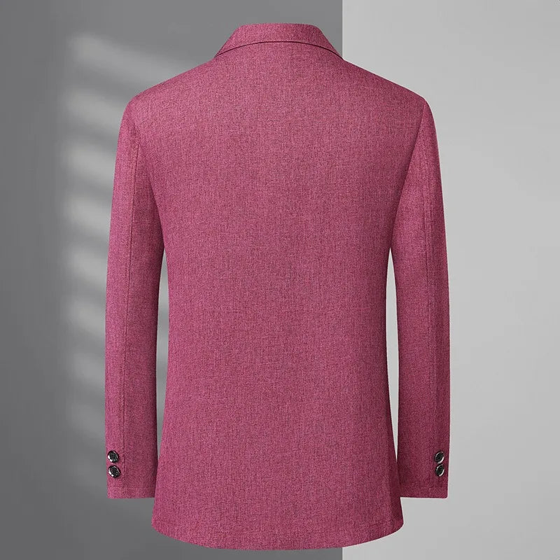 KIDWHXR Suit Coat Summer Man Thin Simpel Solid Color Pocket Male Blazer Sun Protection Long Sleeve Outdoor Casual Men Outerwear