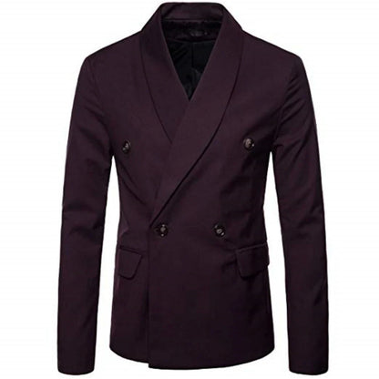 Wedding Men's Tuxedo Jacket Office Business Groom Wear Formal Male Party Blazer Double Breasted Shawl Lapel XS-6XL One Coat