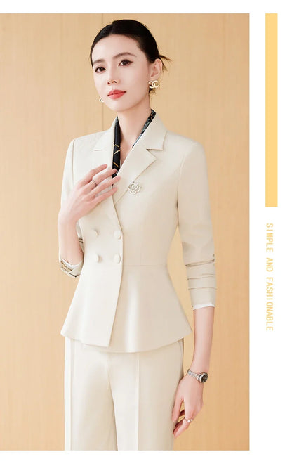 Fashion professional women's high-quality two-piece pants+blazers, exquisite elegant, new products for autumn winter 2025