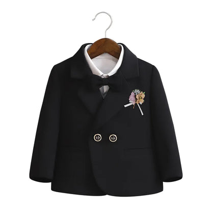 Toddler Boys' 1Year's Birthday Suit Children's Wedding Photography Suit Kids Spring Autumn Piano Catwalk Performance Suit